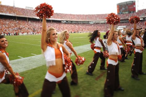 University of Texas cheerleaders at The State Fair of Texas ...