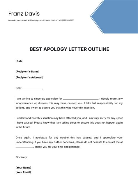Free Apology Letter Templates Editable And Printable