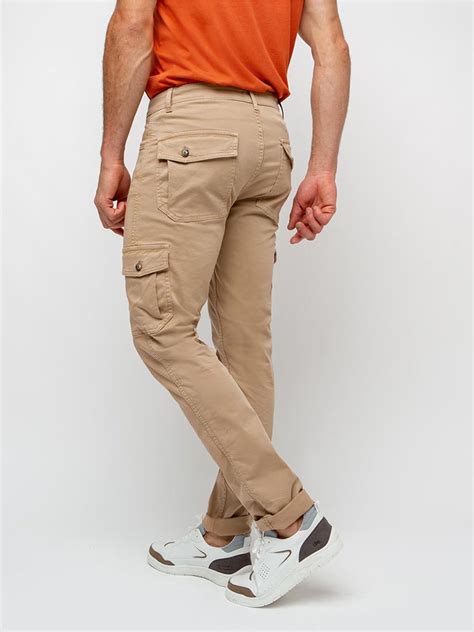 Pantalon Cargo Homme Coton Biologique Beige Tbs