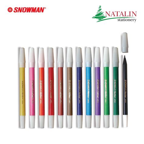 Jual Snowman PW 12A Spidol 12 Warna Marker Kecil Shopee Indonesia