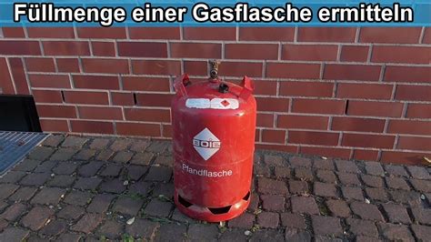 Gasflasche Füllstand ermitteln Anleitung Wie voll ist