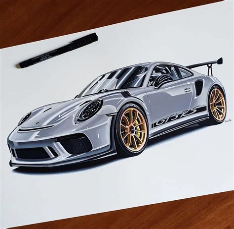 Porsche 911 Gt3 Rs Drawing