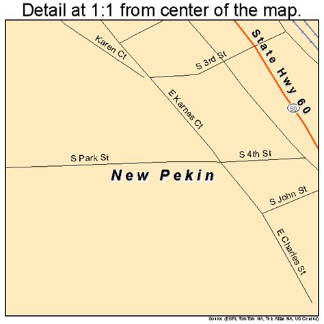 New Pekin Indiana Street Map 1853388