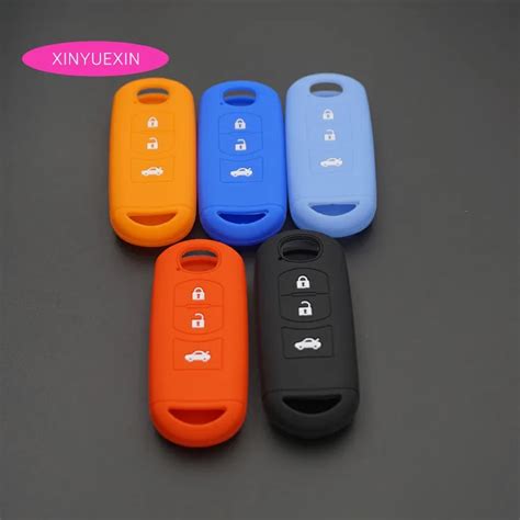 Xinyuexin Silicone Car Key Cover Fob Case For Mazda 3 5 6 Axela Cx5 Cx7