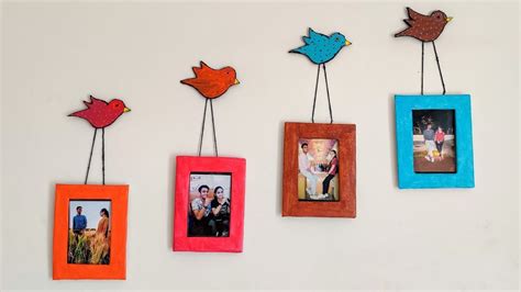 How To Make Photo Frame With Cardboard Photo Frame Kaise Banaye Wall