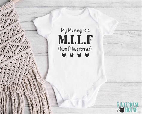 Funny MILF Baby Bodysuit My Mummy Is A M I L F Mum I Ll Love Forever Australian Sizes Newborn