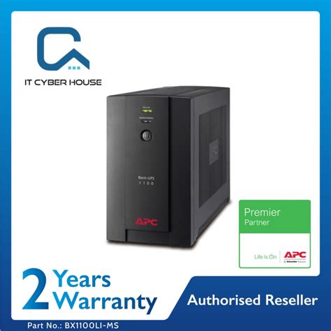 Bx1100li Ms Apc Back Ups 1100va 230v Avr Universal And Iec Sockets2 Year Warranty Computers