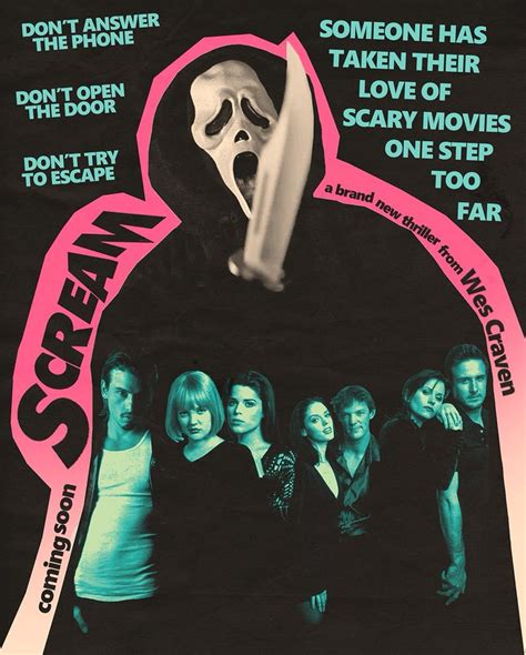 1996 Scream Movie Poster Print Sidney Prescott Dewey Woodsboro Etsy