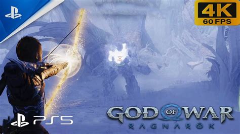 God Of War Ragnarok Frost Ancient Boss Fight K Fps Ps Youtube