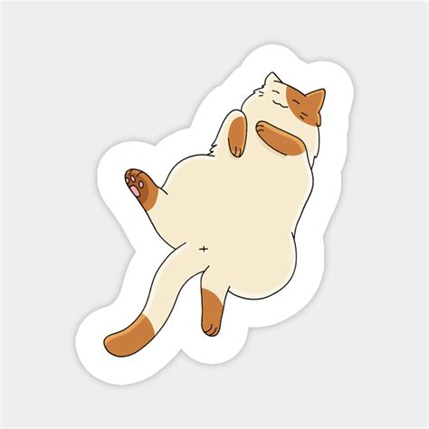 Cute Sleeping Cat Sticker Memes Magnet Teepublic