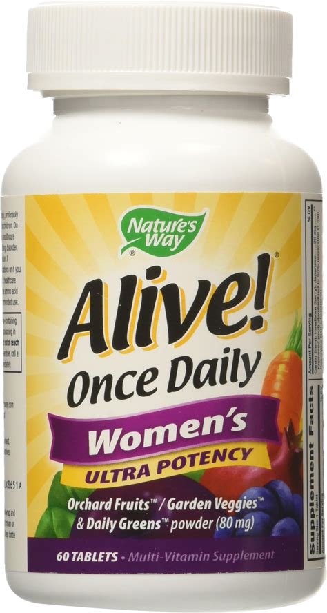 Natures Way Alive Once Daily Womens 50 Plus Ultra Potency 60 Tablets Health