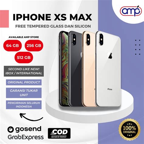 Jual IPHONE XS MAX 64GB 256GB 512GB IBOX INTER SECOND GOOD CONDITION