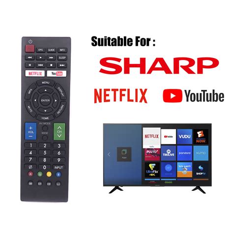 MASTER D SHARP LED TV REMOTE CONTROL SUPPORT YT NETFLIX Model RM