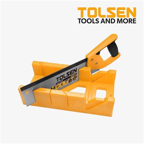 TOLSEN Mitre Box With Saw Set Hacksaw Frame