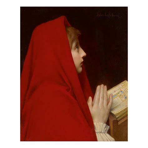 Jules Joseph Lefebvre The Red Cloak European Paintings Drawings