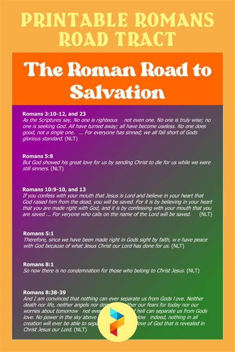 Romans Road Tract 10 Free Pdf Printables Printablee