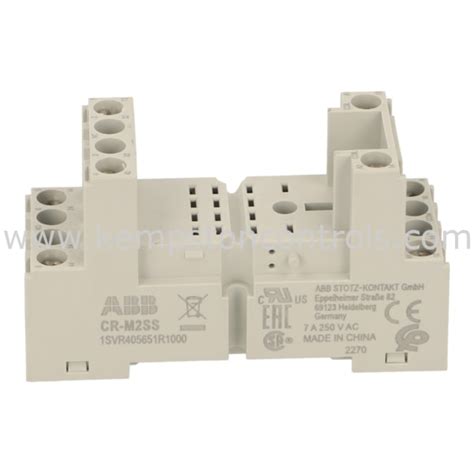 ABB 1SVR405651R1000 CR M2SS STANDARD SOCKET FOR 2C O CR M RELAY