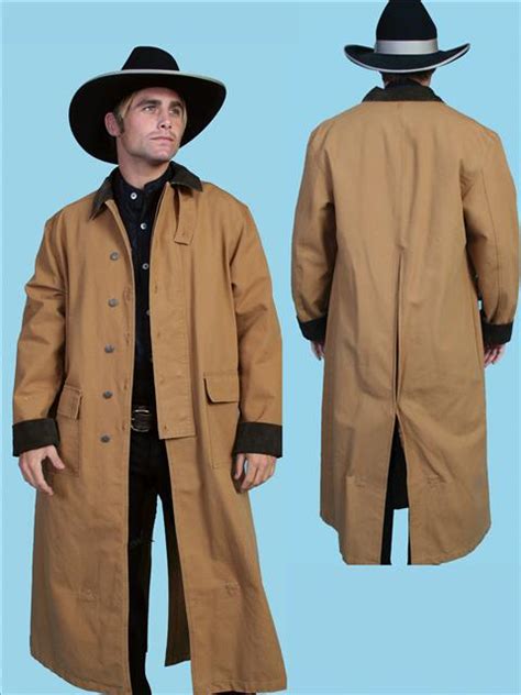 Cowboy Duster Range Coat Western Wear Frontier Fashion Old West