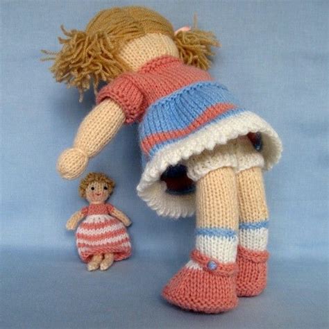 Lulu And Tiny Doll Cm Doll Knitting Pattern Dk Yarn Straight