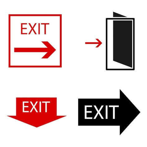 Premium Vector Exit Icon Vector Illustration Design