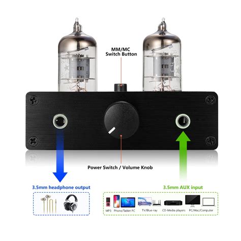 Cngsham Nobsound Hifi Vacuum Tube Stereo Preamp Mm Mc Phono Stage Audio