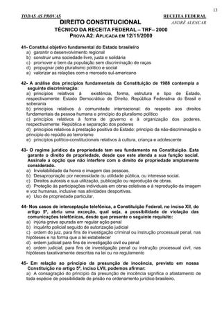 Direito Constitucional Provas Receita Federal 130 Ques PDF