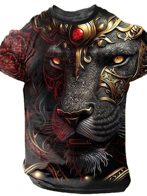 Graphic Tier Tiger Täglich Designer Retro Vintage Herren 3D Druck T