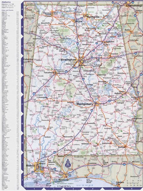 Printable Map Of Alabama With Cities – Printable Map of The United States