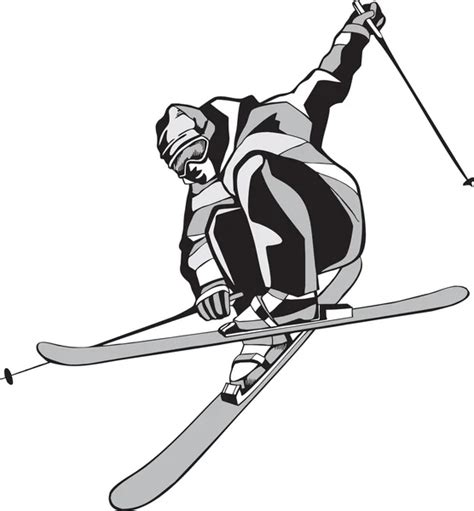 Skiing Sketch Illustration Stock Vector Image By ©aroas 147322525