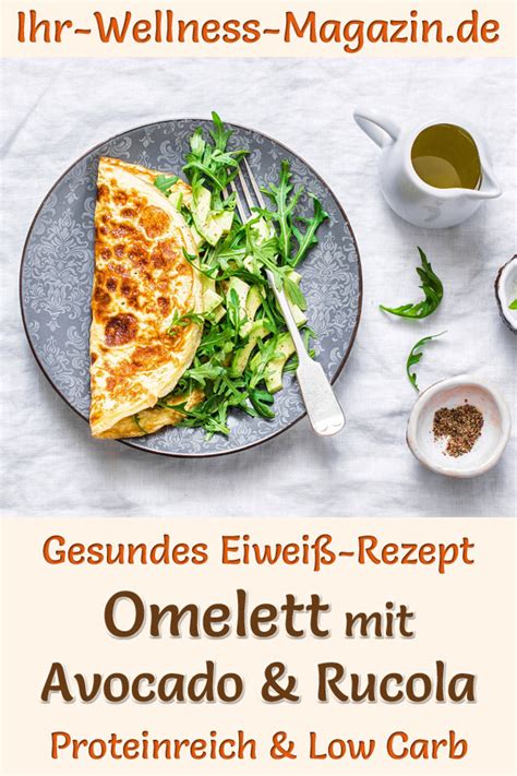 Omelett Mit Avocado Und Rucola Eiwei Reiches Low Carb Rezept