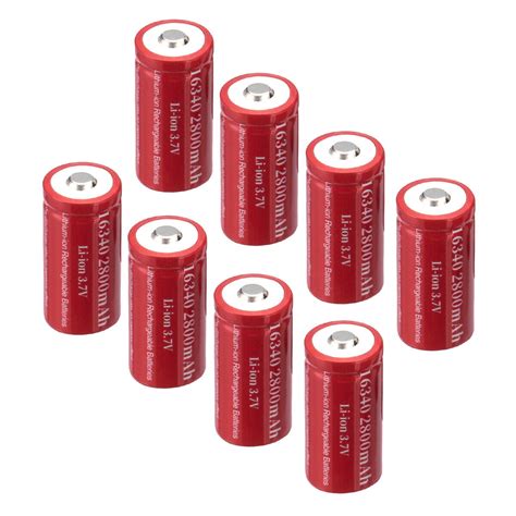 EBL 16340 RCR123A Batteries 8 Pack 2800mAh Rechargeable CR123A Lithium