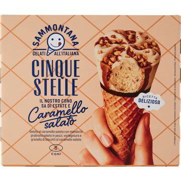 Cono Gelato Caramello Salato Cinque Stelle X6 SAMMONTANA 360 G Coop Shop