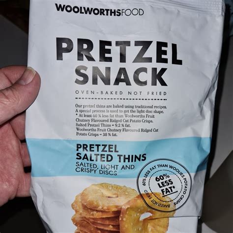 Woolworths Food Pretzel Snack Salted Pretzel Thins Review Abillion