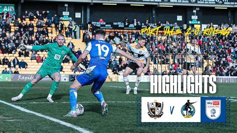 Highlights Port Vale Bristol Rovers News Bristol Rovers