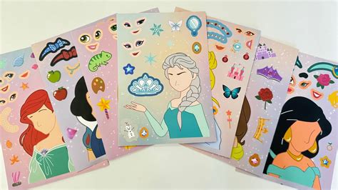 Decorate With Sticker Book Disney Princess Elsa Ariel ToyASMR