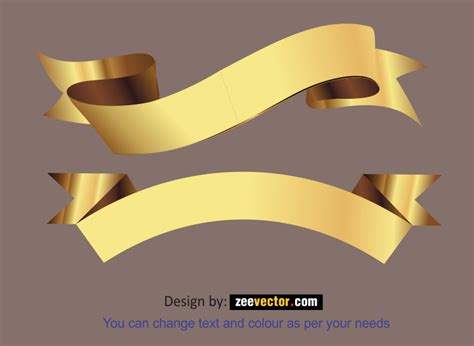 Gold Banner Vector