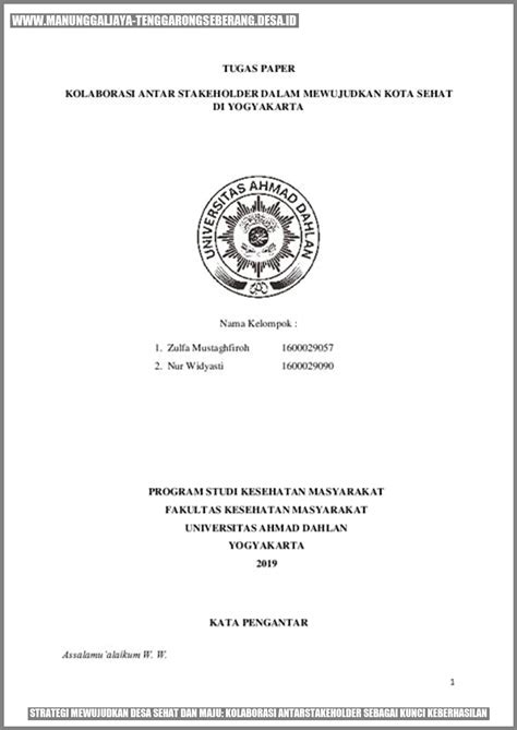 Strategi Mewujudkan Desa Sehat Dan Maju Kolaborasi Antarstakeholder
