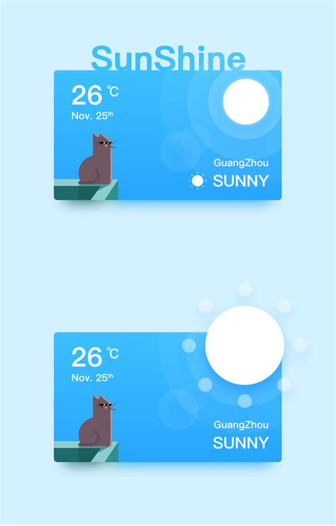 weather cards on Behance