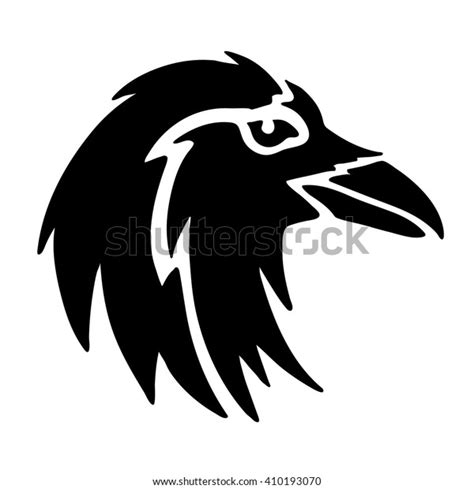 Raven Head Stock Vector (Royalty Free) 410193070