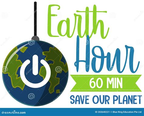 Earth Hour Campaign Poster Or Banner Turn Off Your Lights For Our