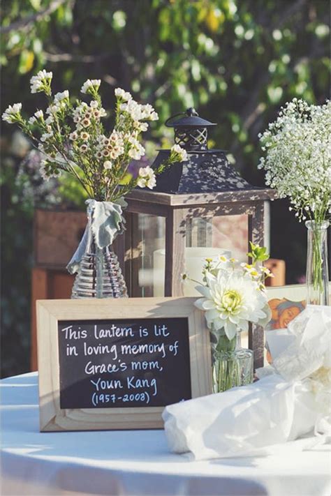 14 Unique Ways To Remember Loved Ones On Your Wedding Day Wedding Memorial Rustic Wedding