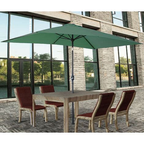 Greenbay 2x3m Garden Parasol Umbrella Patio Outdoor Sun Shade Aluminium