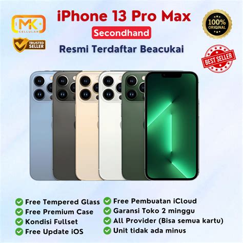 Jual Second Iphone Pro Max Gb Resmi Terdaftar Beacukai Original