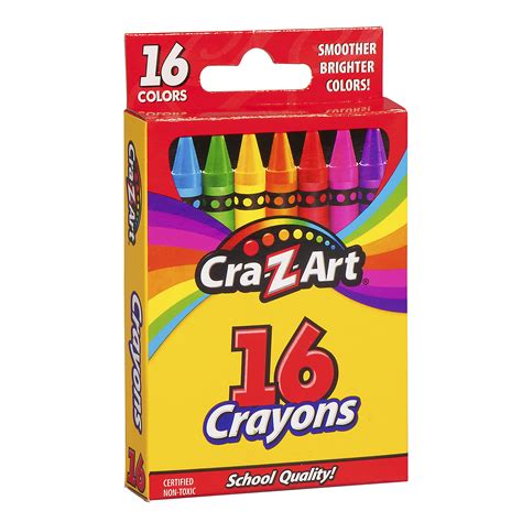 16 Count Cra Z Art Crayons Assorted Colors 0 63 Free Shipping W Prime Or On 35