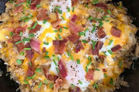 Cheesy Bacon Egg Hashbrown Casserole Masters Of Kitchen