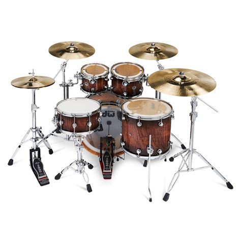 DW DWe 5pc Complete Electronic/Acoustic Drum Set Curly Maple Burst ...