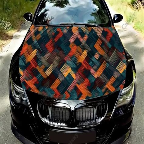 Xejeang Abstract Shapes Cool Design Car Hood Decal Vinyl Stickers Wrap