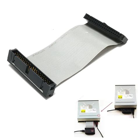 Ide Flat Ribbon Cable Hard Disk Drive Data Line 40pin Pc Male To Female