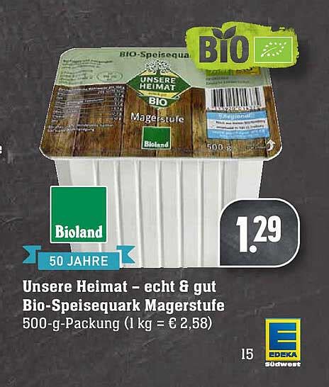 Unsere Heimat Bio Speisequark Magerstufe Angebot Bei E Center