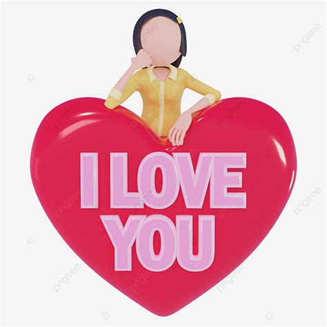 I Love You Clipart Transparent Background Girl Said I Love You